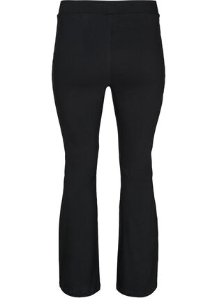 Flared viscose blend trousers, Black, Packshot image number 1