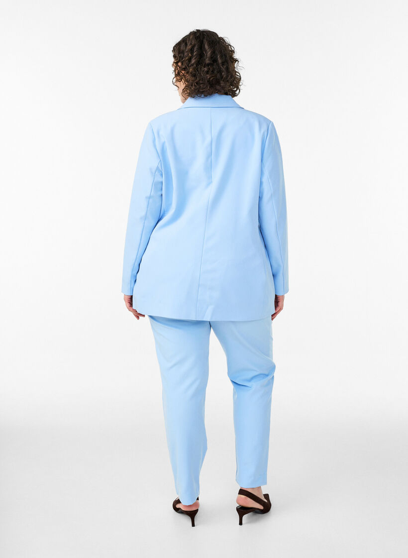Trousers with pockets and straight legs, Light Blue, Model image number 1