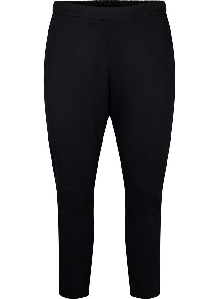 Cropped trousers with pockets, Black, Packshot image number 0
