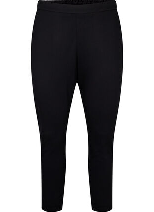 Cropped trousers with pockets, Black, Packshot image number 0