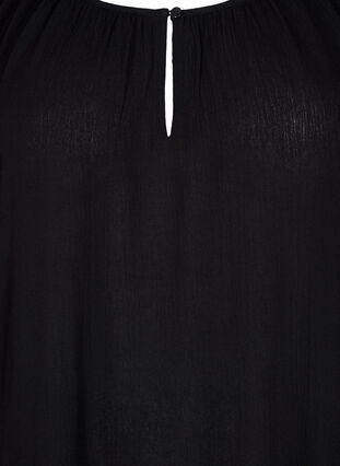 Viscose tunic with 3/4 sleeves, Black, Packshot image number 2