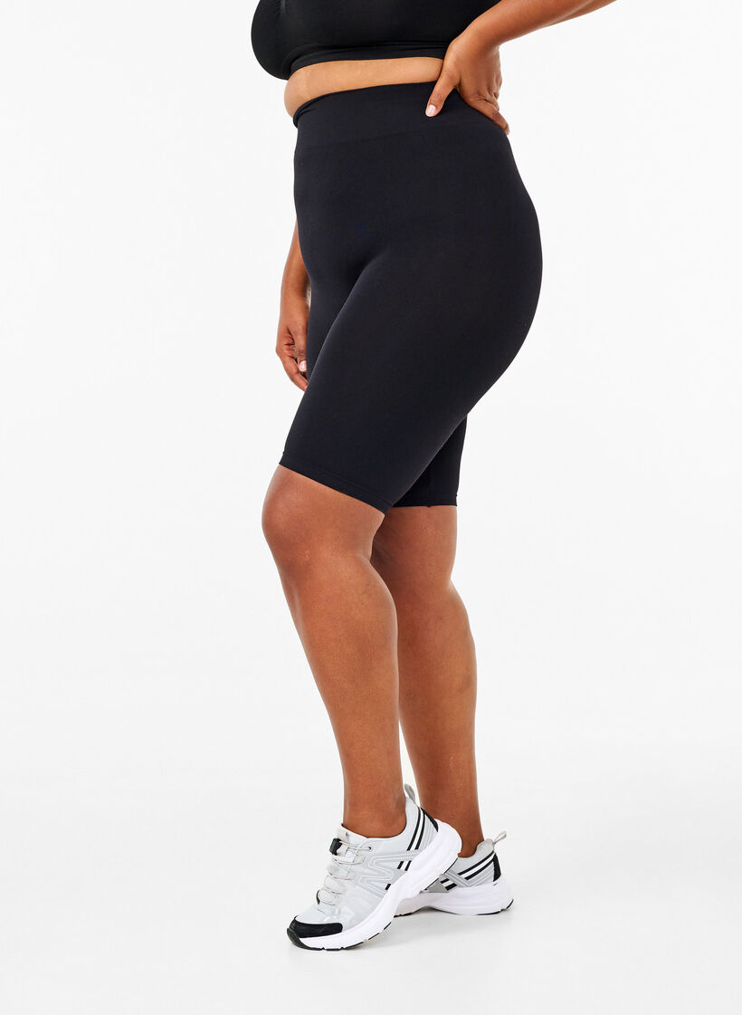 Seamless bike shorts, Black, Model image number 0
