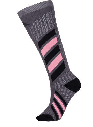 Cotton ski socks, Dark Grey/Sea Pink, Packshot image number 0