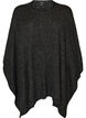 Round neck knitted poncho, Dark Grey, Packshot image number 0