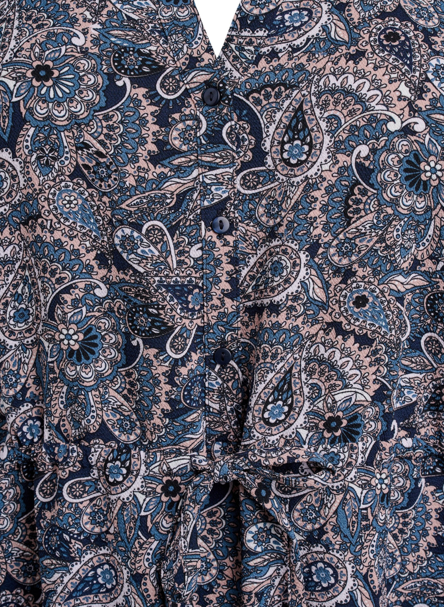 Zizzifashion Knee-length dress with tie belt, Beige, Packshot image number 2