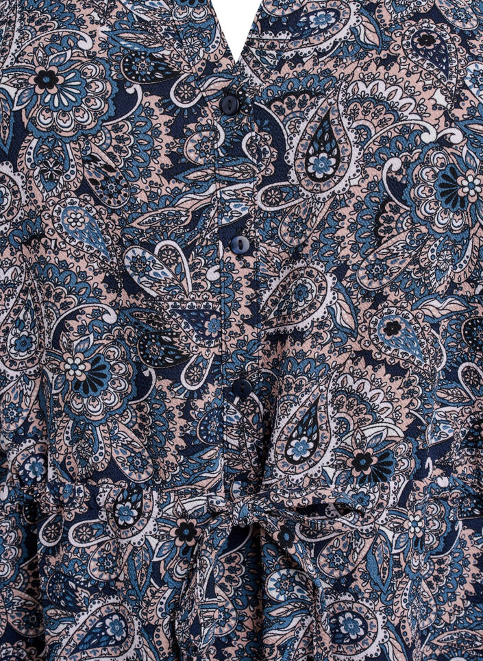 Knee-length dress with tie belt, Beige, Packshot image number 2