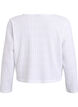 Jersey cardigan with texture and tie front, White, Packshot image number 1