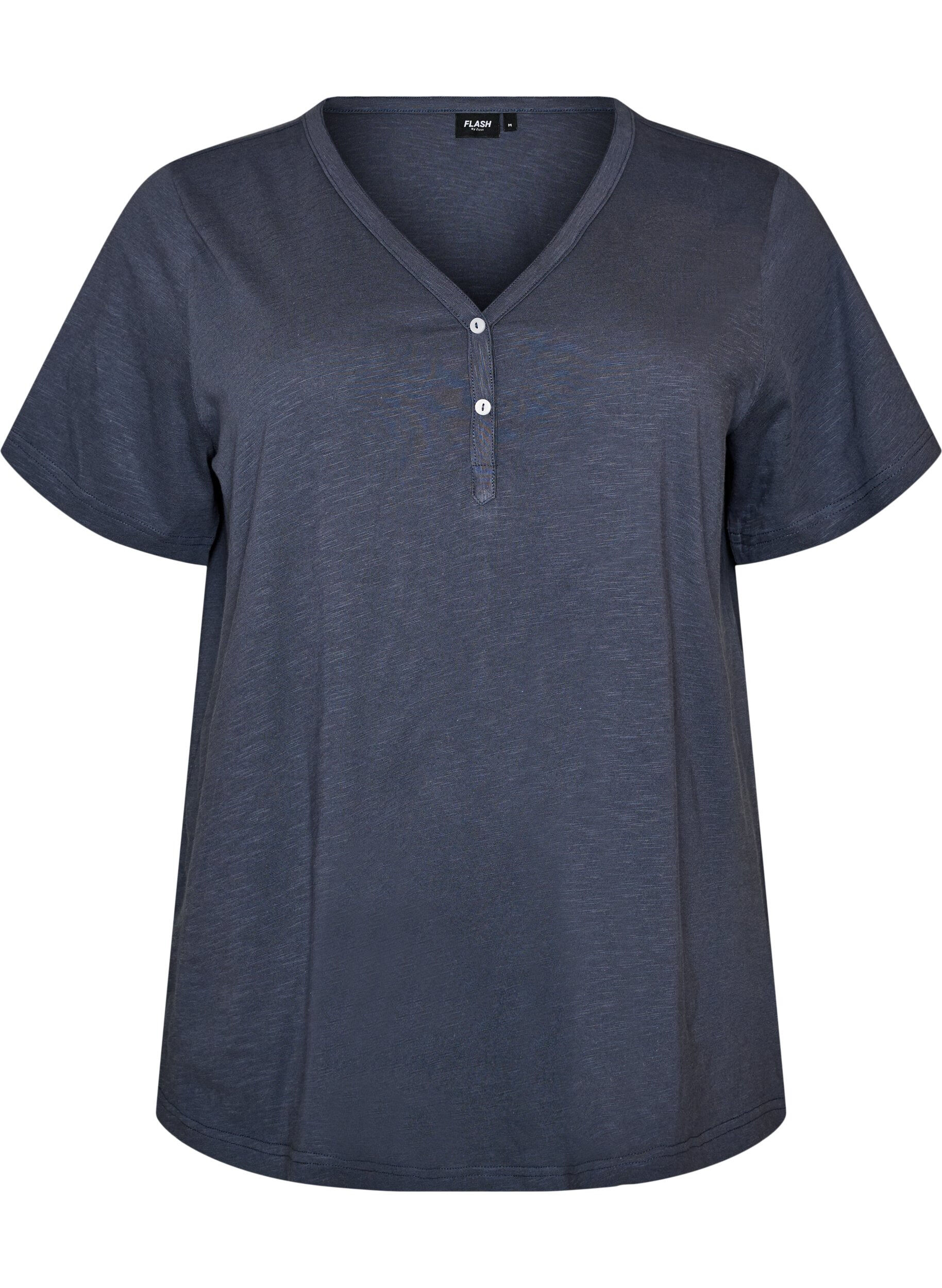 FLASH - T-shirt with button detail