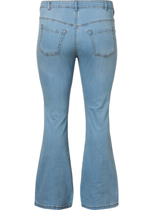 High-waisted Ellen bootcut jeans, Ex Lgt Blue, Packshot image number 1
