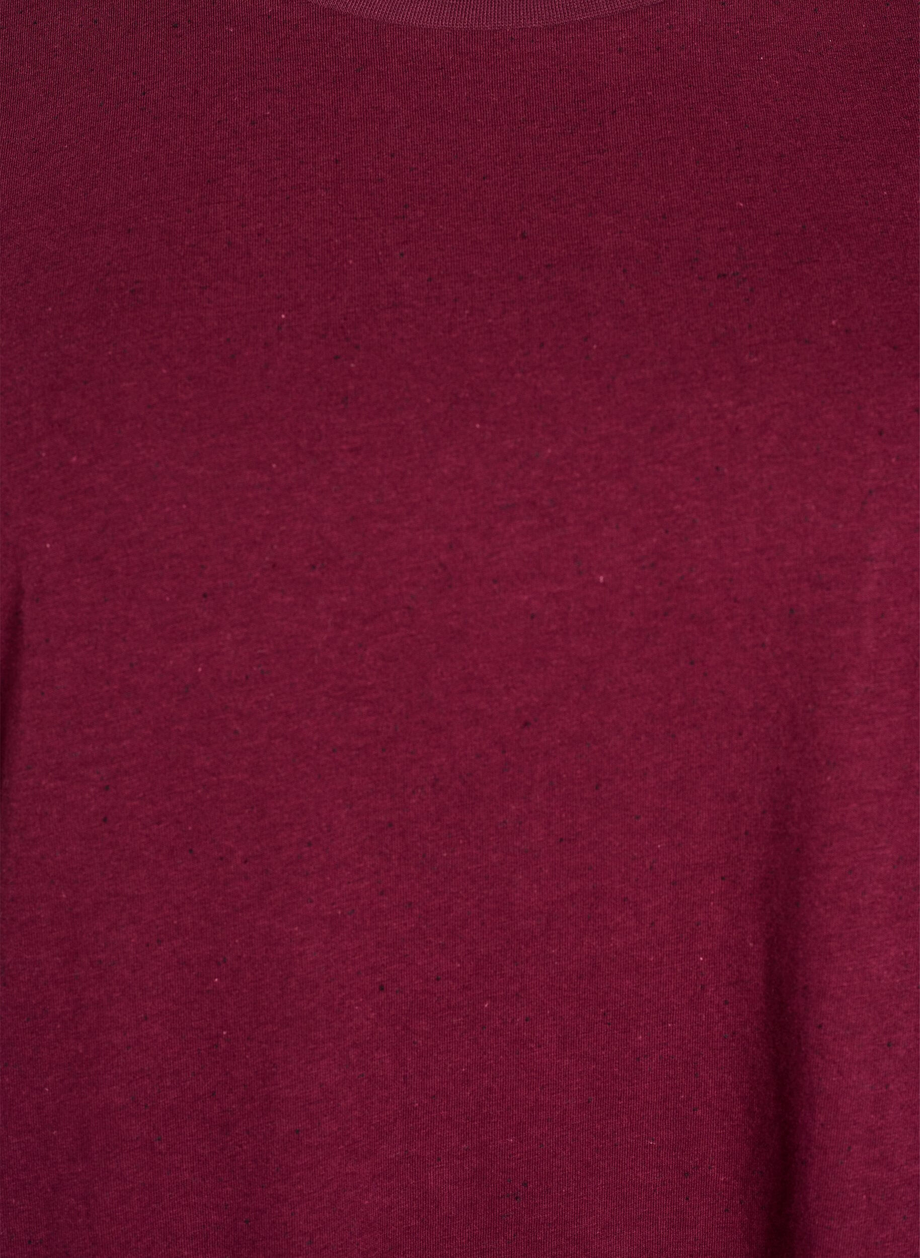 Zizzifashion Cotton T-shirt with round neck, Dark Bordeaux, Packshot image number 2