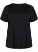 T-shirt with TENCEL™ Modal and round neck, Black, Packshot image number 0