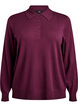 Knit blouse with collar, Dark Bordeaux, Packshot image number 0