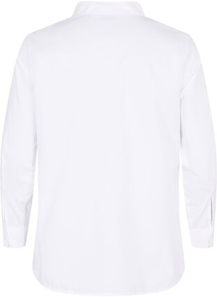 Shirt in cotton blend, Bright White, Packshot image number 1