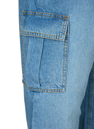 Loose-fitting jeans with cargo pockets, Light blue, Packshot image number 3