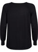 Knitted blouse with Raglan sleeves, Black, Packshot image number 1