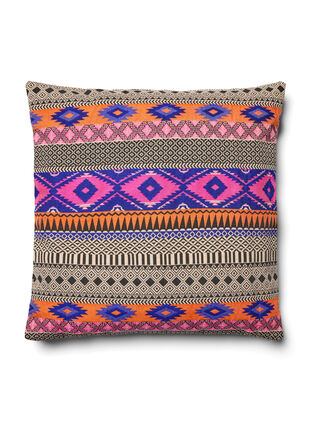 Jacquard patterned cushion cover, Pink/Orange, Packshot image number 0
