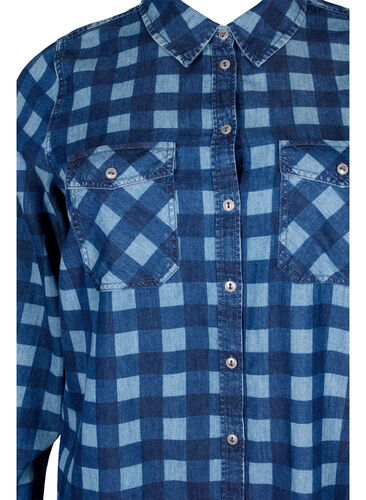 Cotton shirt in paisley pattern, Blue Check, Packshot image number 2