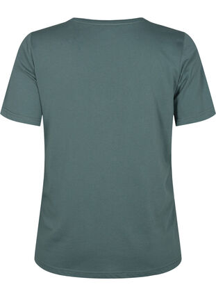 FLASH - T-shirt with v-neck, Balsam Green, Packshot image number 1