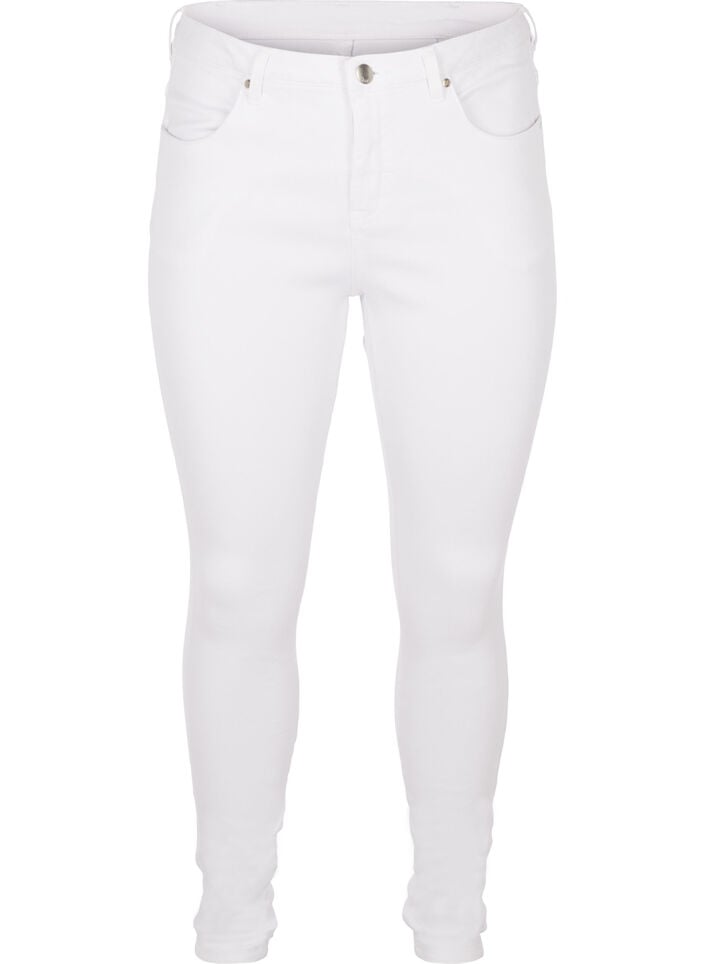 Super slim Amy jeans with high waist, White, Packshot image number 0