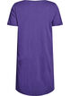 Short-sleeved nightgown in organic cotton, Purple, Packshot image number 1