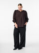 Viscose blouse with smock and gathered details, Brown, Model image number 1
