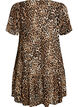 Viscose dress with cutline, Brown, Packshot image number 1