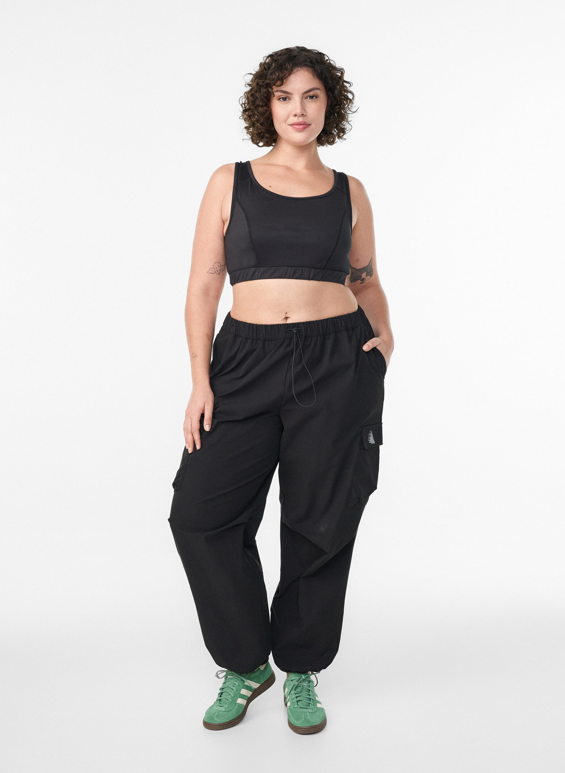 ZizzifashionSports bra with racerback, Black, Model image number 1
