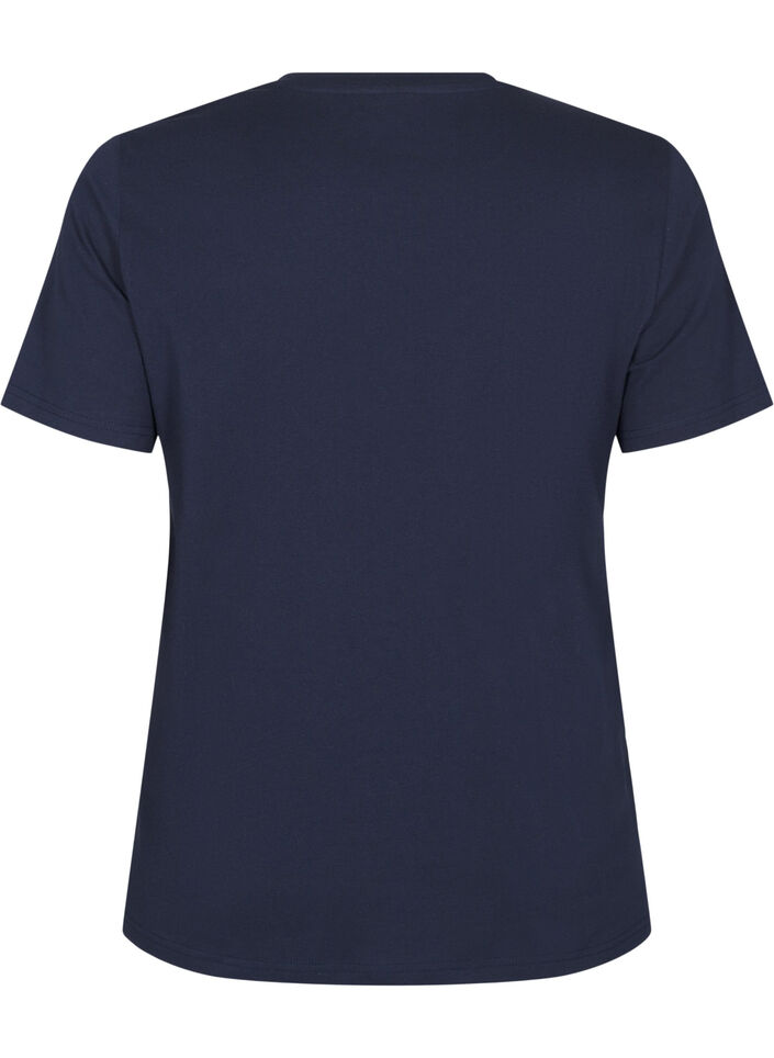 Organic cotton t-shirt with print, Night Sky Printet, Packshot image number 1