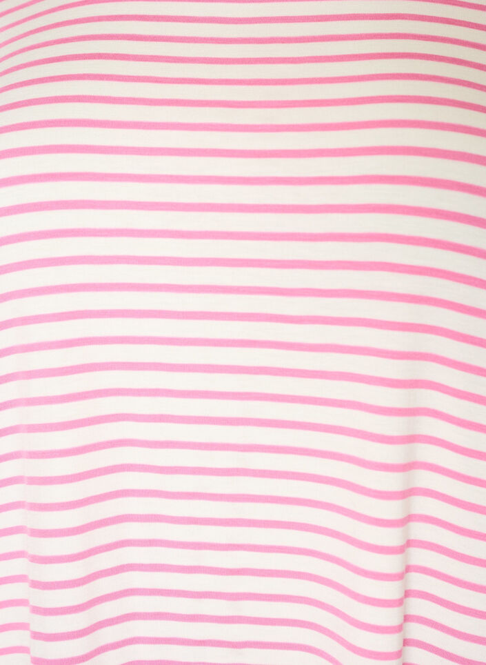 T-shirt with TENCEL&trade; Lyocell and stripes, Pink, Packshot image number 2