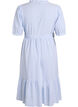 Striped midi dress in cotton with a tie-belt, White, Packshot image number 1