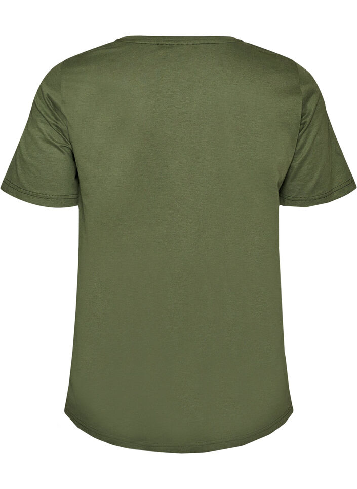 T-shirt with motif, Green, Packshot image number 1