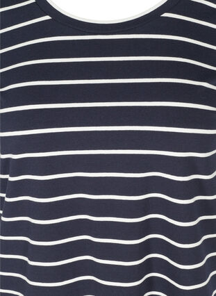 Striped T-shirt in cotton, Night Sky w. Egret , Packshot image number 2