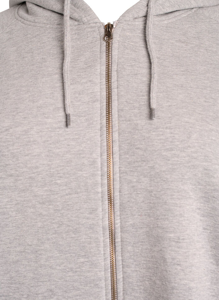 Hoodie with zip, Grey, Packshot image number 2