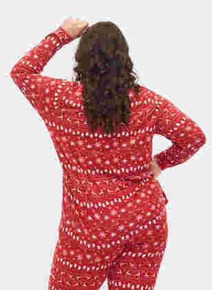 Top with Christmas print, Tango Red/White AOP, Model