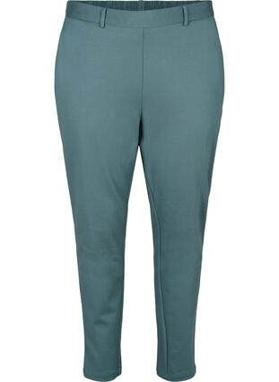 Cropped trousers with pockets, Silver Pine, Packshot image number 0