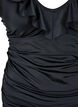 Swimsuit with ruffles and removable inserts, Black, Packshot image number 3