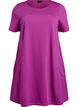 Jersey dress with short sleeves and pockets, Purple, Packshot image number 0