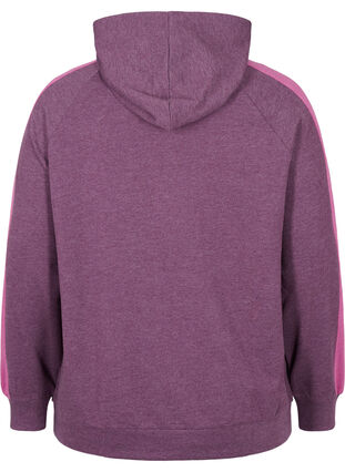 Hooded sweatshirt with zip, Blackberry Wine, Packshot image number 1