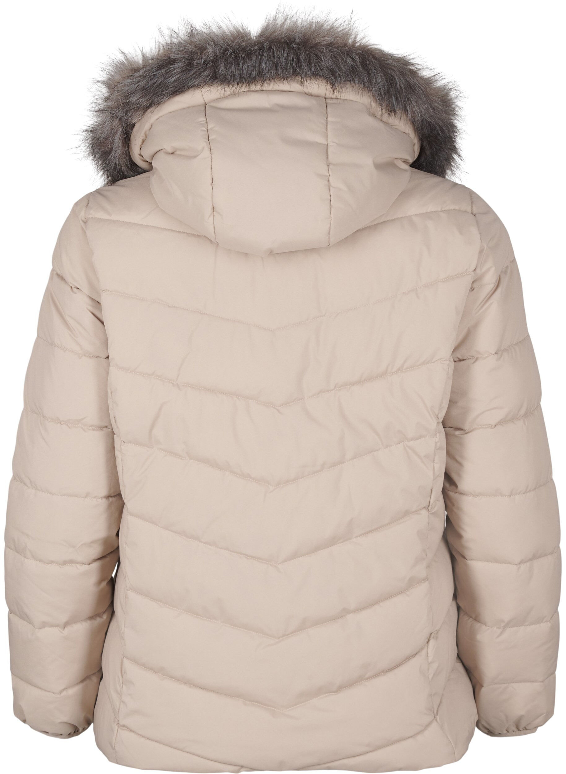 Zizzifashion Short puffer jacket with hood, Beige, Packshot image number 1