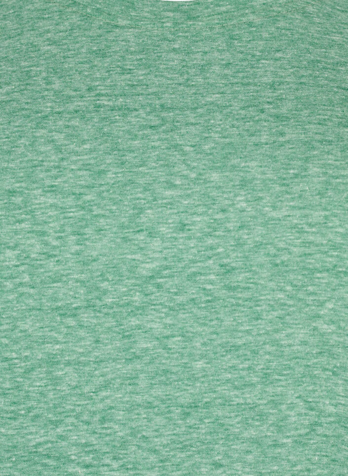 Melange t-shirt with short sleeves, Green, Packshot