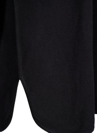 Knitted blouse with Raglan sleeves, Black, Packshot image number 3