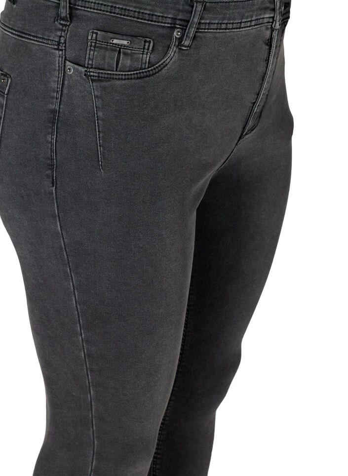 Cropped Amy jeans with a zip, Grey, Packshot image number 2