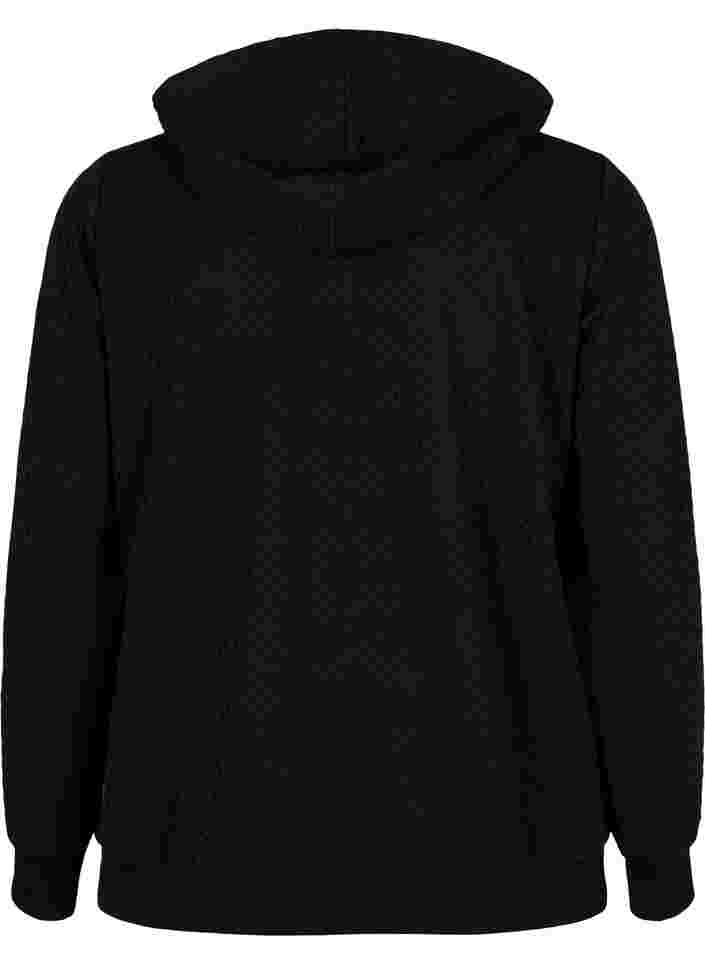 Structured sporty cardigan with zip, Black, Packshot image number 1