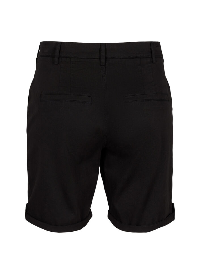 Chino shorts with pockets, Black, Packshot image number 1