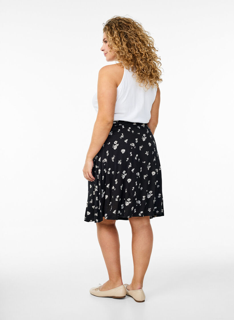 2-pack skater skirts in viscose, Black, Model image number 1