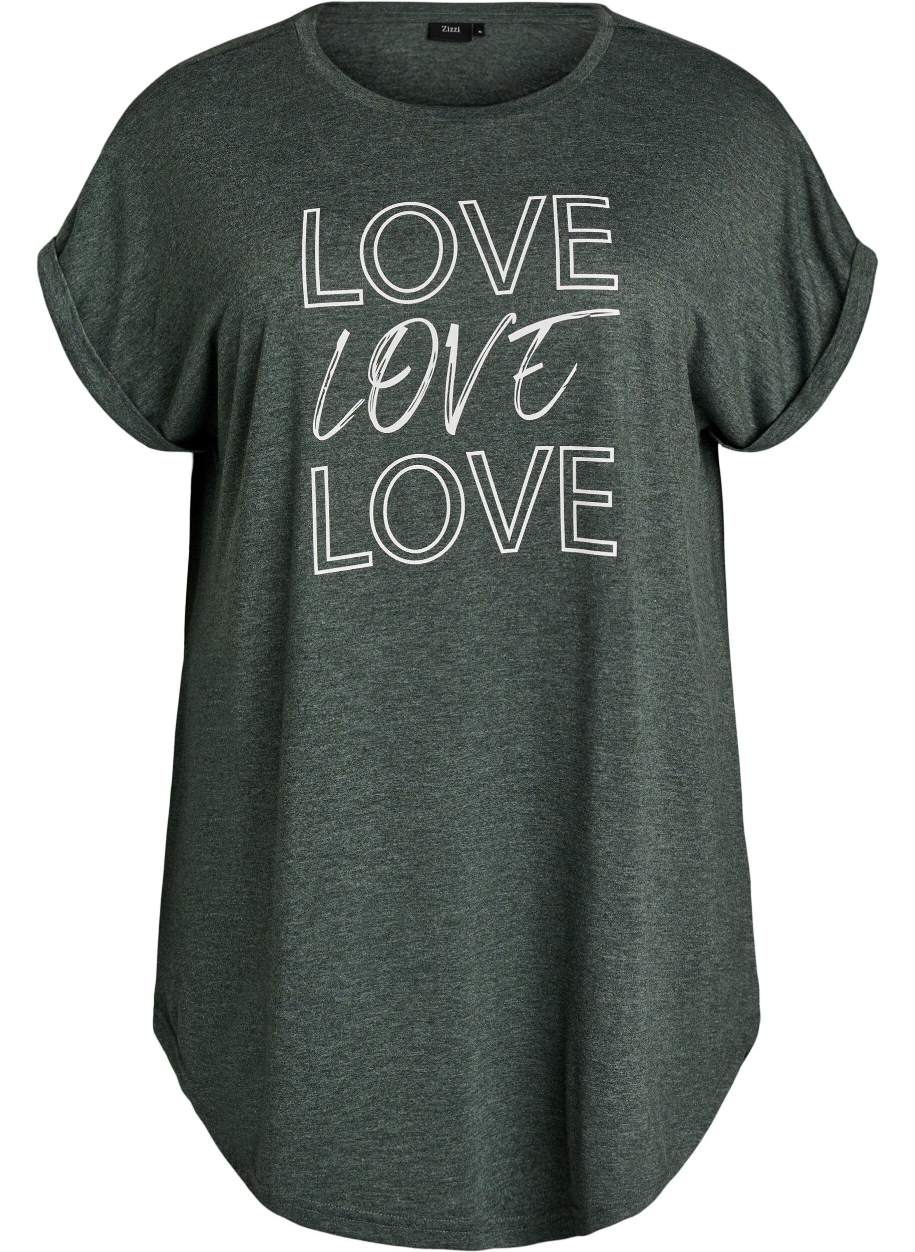 Short sleeve nightgown with text print