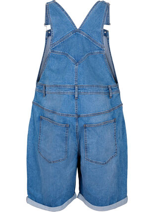 Denim overalls shorts, Light blue denim, Packshot image number 1