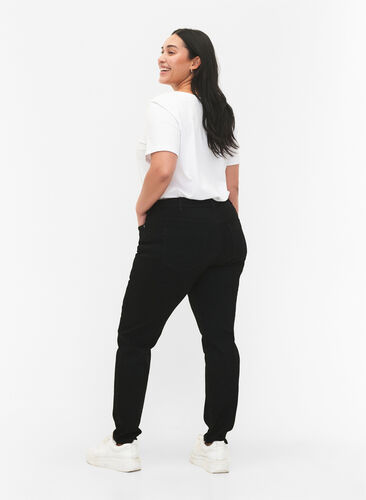 Slim fit Emily jeans with regular waist, Black, Model image number 1
