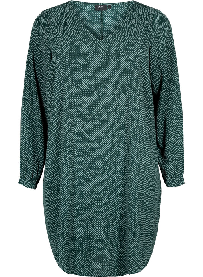 V-neck dress with print, Scarab Graphic AOP, Packshot image number 0