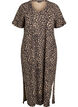 Midi T-shirt dress with a V-neck, Brown, Packshot image number 0